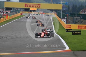 World © Octane Photographic Ltd. Formula 1 - Belgian Grand Prix - Race. Sebastian Vettel - Scuderia Ferrari SF70H. Circuit de Spa Francorchamps, Belgium. Sunday 27th August 2017. Digital Ref: 1933LB1D8598