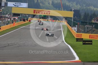 World © Octane Photographic Ltd. Formula 1 - Belgian Grand Prix - Race. Lewis Hamilton - Mercedes AMG Petronas F1 W08 EQ Energy+ and Sebastian Vettel - Scuderia Ferrari SF70H. Circuit de Spa Francorchamps, Belgium. Sunday 27th August 2017. Digital Ref: 1933LB1D8676