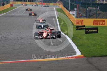 World © Octane Photographic Ltd. Formula 1 - Belgian Grand Prix - Race. Sebastian Vettel - Scuderia Ferrari SF70H and Valtteri Bottas - Mercedes AMG Petronas F1 W08 EQ Energy+. Circuit de Spa Francorchamps, Belgium. Sunday 27th August 2017. Digital Ref: 1933LB1D8694