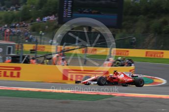 World © Octane Photographic Ltd. Formula 1 - Belgian Grand Prix - Race. Sebastian Vettel - Scuderia Ferrari SF70H. Circuit de Spa Francorchamps, Belgium. Sunday 27th August 2017. Digital Ref:1933LB2D7385