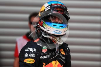 World © Octane Photographic Ltd. Formula 1 - Belgian Grand Prix - Parc Ferme. Daniel Ricciardo - Red Bull Racing RB13. Circuit de Spa Francorchamps, Belgium. Sunday 27th August 2017. Digital Ref:1934LB1D9107