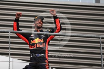 World © Octane Photographic Ltd. Formula 1 - Belgian Grand Prix - Podium. Daniel Ricciardo - Red Bull Racing RB13. Circuit de Spa Francorchamps, Belgium. Sunday 27th August 2017. Digital Ref:1934LB1D9119
