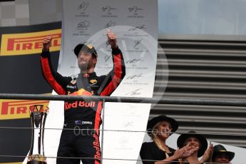 World © Octane Photographic Ltd. Formula 1 - Belgian Grand Prix - Podium. Daniel Ricciardo - Red Bull Racing RB13. Circuit de Spa Francorchamps, Belgium. Sunday 27th August 2017. Digital Ref:1934LB1D9133