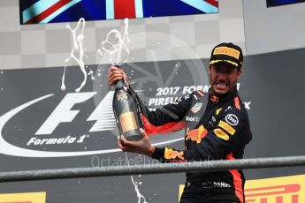 World © Octane Photographic Ltd. Formula 1 - Belgian Grand Prix - Podium. Daniel Ricciardo (3rd) - Red Bull Racing RB13. Circuit de Spa Francorchamps, Belgium. Sunday 27th August 2017. Digital Ref:1934LB1D9399