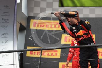 World © Octane Photographic Ltd. Formula 1 - Belgian Grand Prix - Podium. Daniel Ricciardo - Red Bull Racing RB13. Circuit de Spa Francorchamps, Belgium. Sunday 27th August 2017. Digital Ref:1934LB1D9581