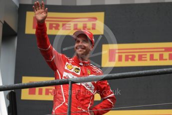 World © Octane Photographic Ltd. Formula 1 - Belgian Grand Prix - Podium. Sebastian Vettel - Scuderia Ferrari SF70H. Circuit de Spa Francorchamps, Belgium. Sunday 27th August 2017. Digital Ref:1934LB1D9916