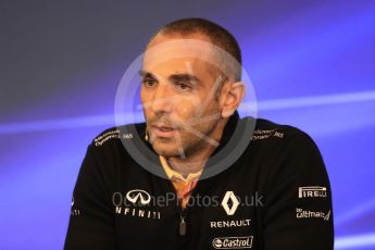 World © Octane Photographic Ltd. Formula 1 - Belgian Grand Prix – Friday Team Press Conference – Part 1. Cyril Abiteboul - Managing Director of Renault Sport Racing Formula 1 Team. Circuit de Francorchamps, Belgium. Friday 25th August 2017. Digital Ref:1925LB1D5932