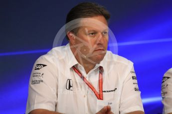 World © Octane Photographic Ltd. Formula 1 - Belgian Grand Prix – Friday Team Press Conference – Part 2. Zak Brown - Executive Director of McLaren Technology Group. Circuit de Francorchamps, Belgium. Friday 25th August 2017. Digital Ref:1925LB1D6047