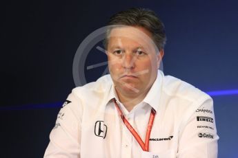 World © Octane Photographic Ltd. Formula 1 - Belgian Grand Prix – Friday Team Press Conference – Part 2. Zak Brown - Executive Director of McLaren Technology Group. Circuit de Francorchamps, Belgium. Friday 25th August 2017. Digital Ref:1925LB1D6070