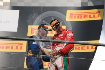 World © Octane Photographic Ltd. FIA Formula 2 (F2) - Race 1 . Charles Leclerc - Prema Racing, Oliver Rowland – DAMS. Belgian Grand Prix, Spa Francorchamps, Belgium. Saturday August 26th 2017. (Leclerc and Rowland later disqualified promoting Markelov to winner). Digital Ref: 1923LB1D7298