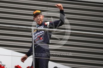 World © Octane Photographic Ltd. FIA Formula 2 (F2) - Race 2. Luca Ghiotto – Russian Time. Belgian Grand Prix, Spa Francorchamps, Belgium. Sunday August 27th 2017. Digital Ref:1926LB1D7879