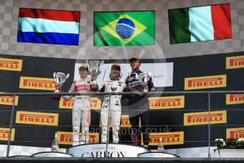 World © Octane Photographic Ltd. FIA Formula 2 (F2) - Race 2. Sergio Sette Camara (1st) – MP Motorsport, Nyck de Vries (2nd) – Racing Engineering and Luca Ghiotto (3rd) – Russian Time. Belgian Grand Prix, Spa Francorchamps, Belgium. Sunday August 27th 2017. Digital Ref:1926LB1D8062