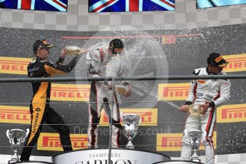 World © Octane Photographic Ltd. GP3 - Race 1. George Russell (1st), Jack Aitken (2nd) and Nirei Fukuzumi (3rd) - ART Grand Prix. Belgian Grand Pix - Spa Francorchamps, Belgium. Saturday 26th August 2017. Digital Ref:1927LB1D7553