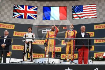 World © Octane Photographic Ltd. GP3 - Race 2. Guiliano Alsei (1st) – Trident, George Russell (2nd) - ART Grand Prix and Ryan Tveter (3rd) – Trident. Belgian Grand Pix - Spa Francorchamps, Belgium. Sunday 27th August 2017. Digital Ref: 1930LB1D7676