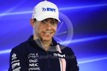 World © Octane Photographic Ltd. Formula 1 - Belgian Grand Prix – Thursday Driver Press Conference – Part 1. Esteban Ocon - Sahara Force India. Circuit de Francorchamps, Belgium. Thursday 24th August 2017. Digital Ref: 1919LB1D4245