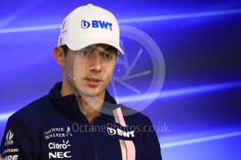 World © Octane Photographic Ltd. Formula 1 - Belgian Grand Prix – Thursday Driver Press Conference – Part 1. Esteban Ocon - Sahara Force India. Circuit de Francorchamps, Belgium. Thursday 24th August 2017. Digital Ref: 1919LB1D4269