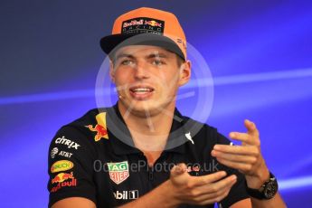 World © Octane Photographic Ltd. Formula 1 - Belgian Grand Prix – Thursday Driver Press Conference – Part 1. Max Verstappen - Red Bull Racing. Circuit de Francorchamps, Belgium. Thursday 24th August 2017. Digital Ref: 1919LB1D4387