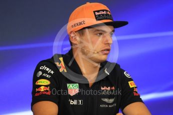 World © Octane Photographic Ltd. Formula 1 - Belgian Grand Prix – Thursday Driver Press Conference – Part 1. Max Verstappen - Red Bull Racing. Circuit de Francorchamps, Belgium. Thursday 24th August 2017. Digital Ref: 1919LB1D4413