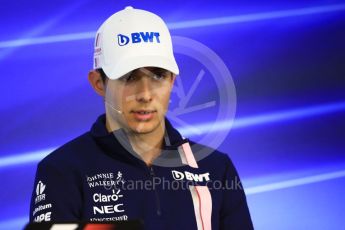 World © Octane Photographic Ltd. Formula 1 - Belgian Grand Prix – Thursday Driver Press Conference – Part 1. Esteban Ocon - Sahara Force India. Circuit de Francorchamps, Belgium. Thursday 24th August 2017. Digital Ref: 1919LB1D4438