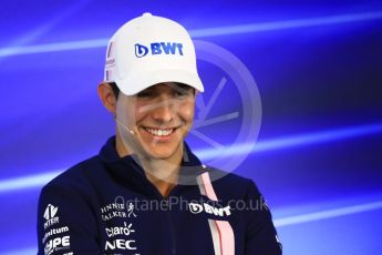 World © Octane Photographic Ltd. Formula 1 - Belgian Grand Prix – Thursday Driver Press Conference – Part 1. Esteban Ocon - Sahara Force India. Circuit de Francorchamps, Belgium. Thursday 24th August 2017. Digital Ref: 1919LB1D4464