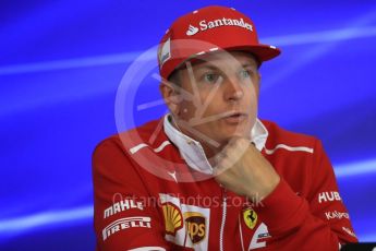 World © Octane Photographic Ltd. Formula 1 - Belgian Grand Prix – Thursday Driver Press Conference – Part 2. Kimi Raikkonen - Scuderia Ferrari. Circuit de Francorchamps, Belgium. Thursday 24th August 2017. Digital Ref: 1919LB1D4537