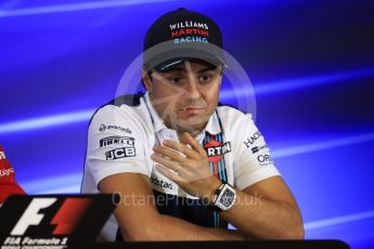 World © Octane Photographic Ltd. Formula 1 - Belgian Grand Prix – Thursday Driver Press Conference – Part 2. Felipe Massa - Williams Martini Racing. Circuit de Francorchamps, Belgium. Thursday 24th August 2017. Digital Ref: 1919LB1D4541