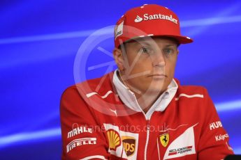 World © Octane Photographic Ltd. Formula 1 - Belgian Grand Prix – Thursday Driver Press Conference – Part 2. Kimi Raikkonen - Scuderia Ferrari. Circuit de Francorchamps, Belgium. Thursday 24th August 2017. Digital Ref: 1919LB1D4554