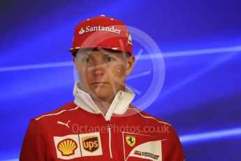 World © Octane Photographic Ltd. Formula 1 - Belgian Grand Prix – Thursday Driver Press Conference – Part 2. Kimi Raikkonen - Scuderia Ferrari. Circuit de Francorchamps, Belgium. Thursday 24th August 2017. Digital Ref: 1919LB1D4574