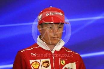 World © Octane Photographic Ltd. Formula 1 - Belgian Grand Prix – Thursday Driver Press Conference – Part 2. Kimi Raikkonen - Scuderia Ferrari. Circuit de Francorchamps, Belgium. Thursday 24th August 2017. Digital Ref: 1919LB1D4584