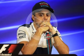 World © Octane Photographic Ltd. Formula 1 - Belgian Grand Prix – Thursday Driver Press Conference – Part 2. Felipe Massa - Williams Martini Racing. Circuit de Francorchamps, Belgium. Thursday 24th August 2017. Digital Ref: 1919LB1D4587