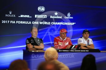 World © Octane Photographic Ltd. Formula 1 - Belgian Grand Prix – Thursday Driver Press Conference – Part 2. Valtteri Bottas - Mercedes AMG Petronas F1 Team, Felipe Massa - Williams Martini Racing FW40 and Kimi Raikkonen - Scuderia Ferrari. Circuit de Francorchamps, Belgium. Thursday 24th August 2017. Digital Ref: 1919LB2D5621