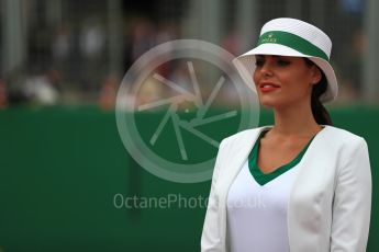 World © Octane Photographic Ltd. Formula 1 - British Grand Prix - Sunday - Drivers Parade. Grid Girls. Silverstone, UK. Sunday 16th July 2017. Digital Ref: 1891LB1D3372