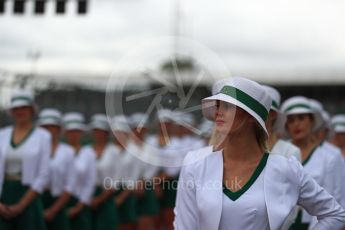 World © Octane Photographic Ltd. Formula 1 - British Grand Prix - Sunday - Drivers Parade. Grid Girls. Silverstone, UK. Sunday 16th July 2017. Digital Ref: 1891LB1D3378