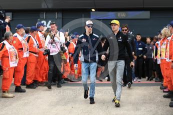 World © Octane Photographic Ltd. Formula 1 - British Grand Prix - Sunday - Drivers Parade. Nico Hulkenberg - Renault Sport F1 Team R.S.17. Silverstone, UK. Sunday 16th July 2017. Digital Ref: 1891LB1D3410