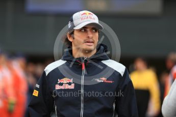 World © Octane Photographic Ltd. Formula 1 - British Grand Prix - Sunday - Drivers Parade. Carlos Sainz - Scuderia Toro Rosso STR12. Silverstone, UK. Sunday 16th July 2017. Digital Ref: 1891LB1D3475