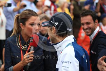 World © Octane Photographic Ltd. Formula 1 - British Grand Prix - Sunday - Drivers Parade. Felipe Massa - Williams Martini Racing FW40. Silverstone, UK. Sunday 16th July 2017. Digital Ref: 1891LB1D3492