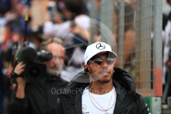 World © Octane Photographic Ltd. Formula 1 - British Grand Prix - Sunday - Drivers Parade. Lewis Hamilton - Mercedes AMG Petronas F1 W08 EQ Energy+. Silverstone, UK. Sunday 16th July 2017. Digital Ref: 1891LB1D3507