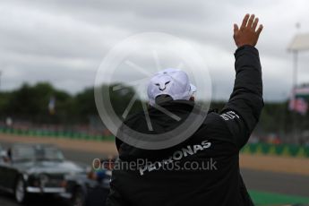 World © Octane Photographic Ltd. Formula 1 - British Grand Prix - Sunday - Drivers Parade. Lewis Hamilton - Mercedes AMG Petronas F1 W08 EQ Energy+. Silverstone, UK. Sunday 16th July 2017. Digital Ref: 1891LB1D3537
