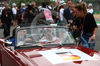 World © Octane Photographic Ltd. Formula 1 - British Grand Prix - Sunday - Drivers Parade. Sebastian Vettel - Scuderia Ferrari SF70H. Silverstone, UK. Sunday 16th July 2017. Digital Ref: 1891LB1D3558