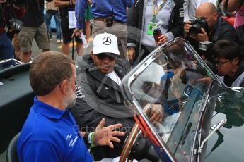 World © Octane Photographic Ltd. Formula 1 - British Grand Prix - Sunday - Drivers Parade. Lewis Hamilton - Mercedes AMG Petronas F1 W08 EQ Energy+. Silverstone, UK. Sunday 16th July 2017. Digital Ref: 1891LB2D9735