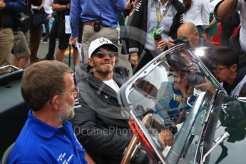 World © Octane Photographic Ltd. Formula 1 - British Grand Prix - Sunday - Drivers Parade. Lewis Hamilton - Mercedes AMG Petronas F1 W08 EQ Energy+. Silverstone, UK. Sunday 16th July 2017. Digital Ref: 1891LB2D9743