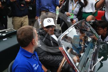 World © Octane Photographic Ltd. Formula 1 - British Grand Prix - Sunday - Drivers Parade. Lewis Hamilton - Mercedes AMG Petronas F1 W08 EQ Energy+. Silverstone, UK. Sunday 16th July 2017. Digital Ref: 1891LB2D9749