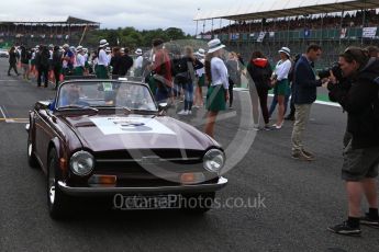 World © Octane Photographic Ltd. Formula 1 - British Grand Prix - Sunday - Drivers Parade. Daniel Ricciardo - Red Bull Racing RB13. Silverstone, UK. Sunday 16th July 2017. Digital Ref: 1891LB2D9808