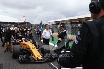 World © Octane Photographic Ltd. Formula 1 - British Grand Prix - Sunday - Grid. Nico Hulkenberg - Renault Sport F1 Team R.S.17. Silverstone, UK. Sunday 16th July 2017. Digital Ref: 1891LB2D9902