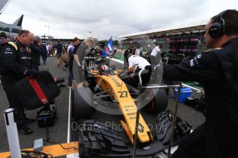 World © Octane Photographic Ltd. Formula 1 - British Grand Prix - Sunday - Grid. Nico Hulkenberg - Renault Sport F1 Team R.S.17. Silverstone, UK. Sunday 16th July 2017. Digital Ref: 1891LB2D9916