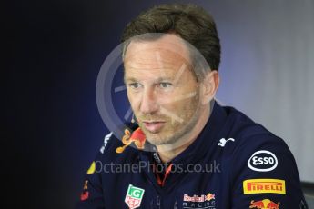 World © Octane Photographic Ltd. Formula 1 - British Grand Prix FIA Press Conference. Christian Horner - Team Principal of Red Bull Racing. Silverstone, UK. Friday 14th July 2017. Digital Ref:1883LB1D0016