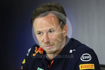 World © Octane Photographic Ltd. Formula 1 - British Grand Prix FIA Press Conference. Christian Horner - Team Principal of Red Bull Racing. Silverstone, UK. Friday 14th July 2017. Digital Ref:1883LB1D0028