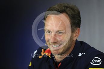 World © Octane Photographic Ltd. Formula 1 - British Grand Prix FIA Press Conference. Christian Horner - Team Principal of Red Bull Racing. Silverstone, UK. Friday 14th July 2017. Digital Ref:1883LB1D0072