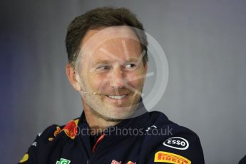 World © Octane Photographic Ltd. Formula 1 - British Grand Prix FIA Press Conference. Christian Horner - Team Principal of Red Bull Racing. Silverstone, UK. Friday 14th July 2017. Digital Ref:1883LB1D0095