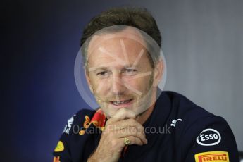 World © Octane Photographic Ltd. Formula 1 - British Grand Prix FIA Press Conference. Christian Horner - Team Principal of Red Bull Racing. Silverstone, UK. Friday 14th July 2017. Digital Ref:1883LB1D0102